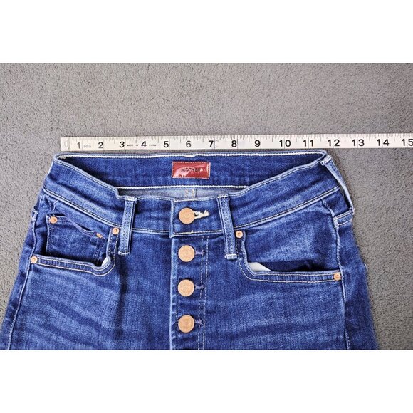 Mother The Pixie Rider Ankle Jean Sz (26) High Waist - *Distressed Hem/Custom Fr - Picture 3 of 9